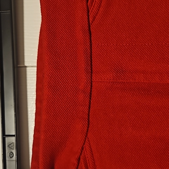 $5 add to bundle SAAC MIZRAHI red pull on skinny leg pants size XS - Picture 3 of 7